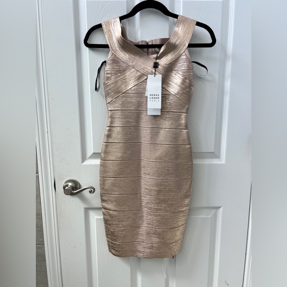 NWT!! Rose Gold Foil Bandage Dress size S, original price 1300$